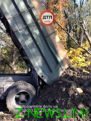 В Киеве лесопарк превратился в мусорный полигон