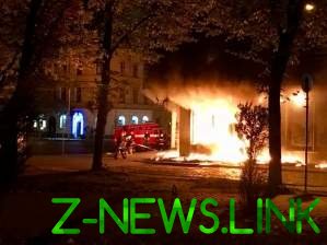 В центре Львова сгорел банк