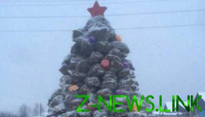 Смех до слез: в России новогоднюю елку слепили из навоза 
