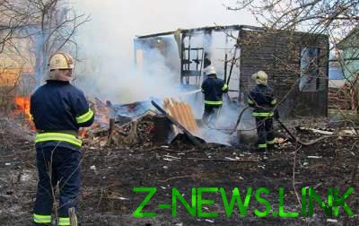 Под Донецком заживо сгорел мужчина