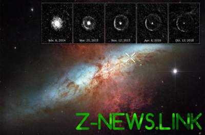 Ученые показали впечатляющий снимок светового эха от взрыва сверхновой 