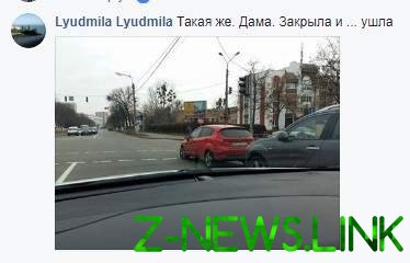 В Киеве автохам парализовал движение на перекрестке
