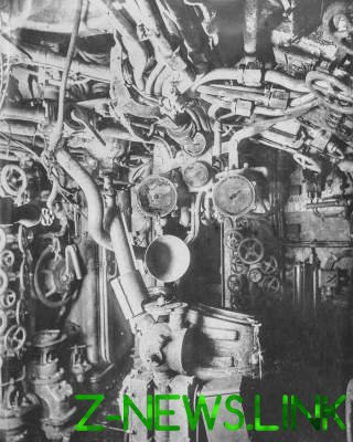 Так выглядит изнутри немецкая подлодка времен Первой Мировой. Фото