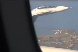 Как самолет Путина охраняли истребители в Сирии. Видео