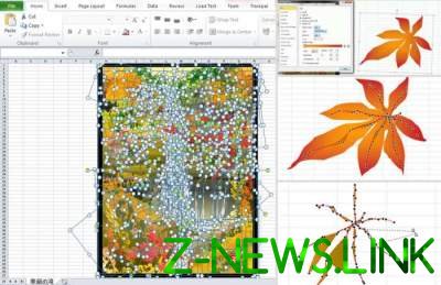 Японец создает картины, используя Microsoft Excel вместо кисти и красок. Фото