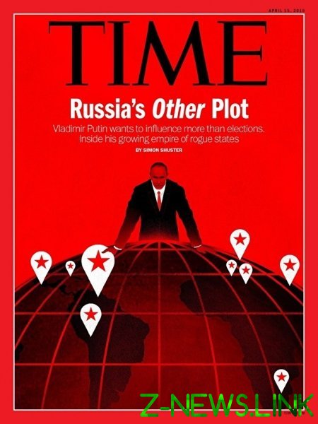 Time поместил Путина на обложку и написал о его «растущей империи государств-изгоев»