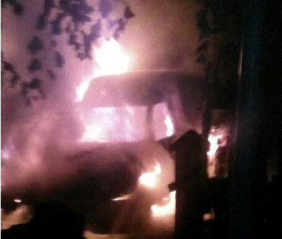 На Одесчине сожгли авто женщины, выступившей против русского языка в школах