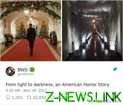 Мрачное рождественское убранство Белого дома вызвало волну фотожаб