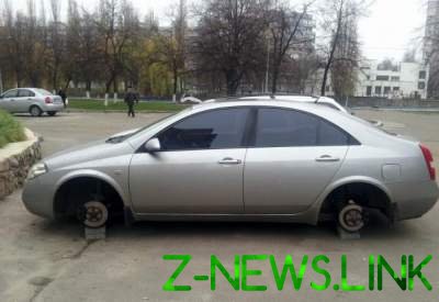 В Киеве участились случаи воровства автомобильных колес 