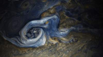 Впечатляющие кадры мощной бури на Юпитере. Видео 