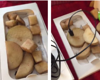Вот это акция: американке подсунули картофель в коробке iPhone  