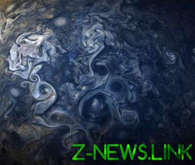 NASA обнародовало впечатляющий снимок облаков на Юпитере