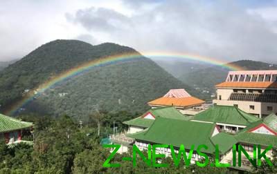 Жители Тайваня видели самую продолжительную в мире радугу. Видео