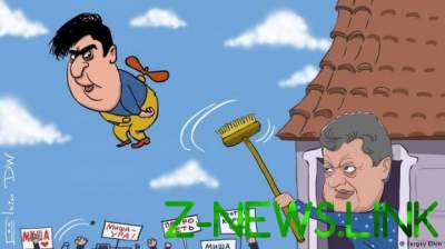 «Карлсон и Фрекен Бок»: конфликт Порошенко и Саакашвили высмеяли меткой карикатурой