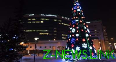 В столице Казахстана вспыхнула городская новогодняя елка. Видео