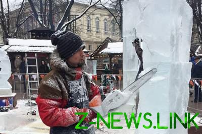 Во Львове прошел конкурс ледяных скульптур