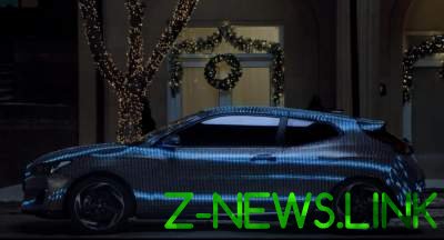 Новейшее купе Hyundai превратилось в новогоднюю гирлянду. Видео