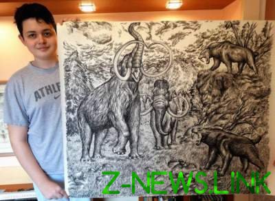 15-летний вундеркинд создает картины по памяти. Фото